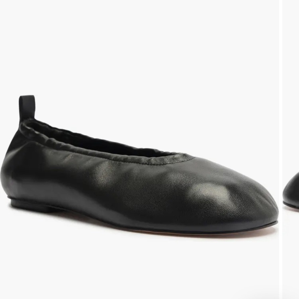 Schutz Eudora Ballet Black Leather Flat - Women’s Size 7